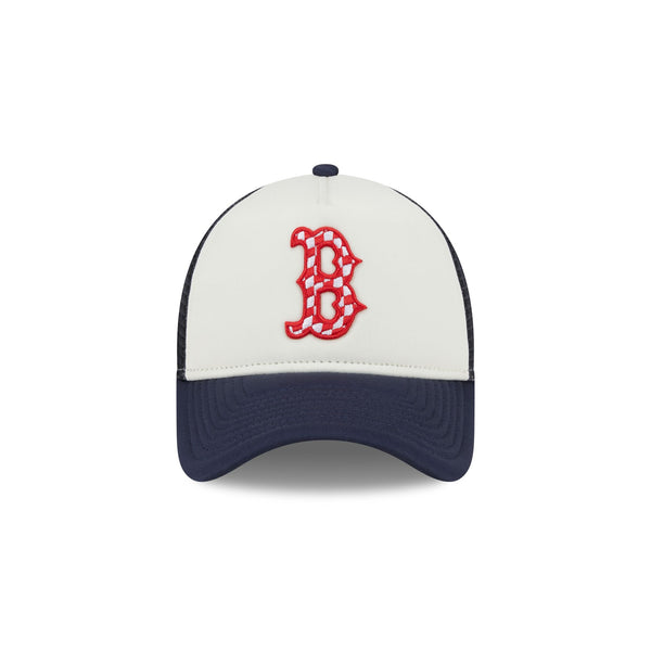 Boston Red Sox Checkered Flag 9FORTY A-Frame Snapback Trucker