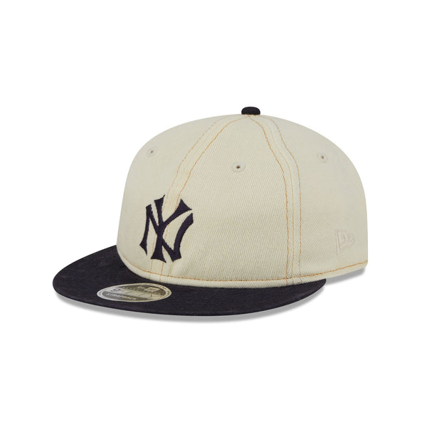 New York Yankees Chrome Denim White Retro Crown 9FIFTY Strapback