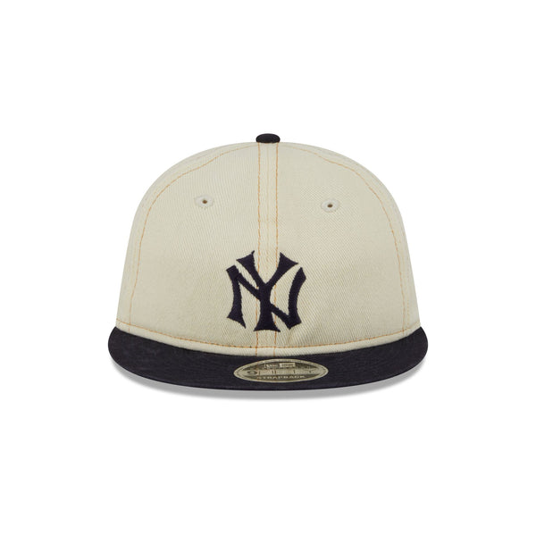 New York Yankees Chrome Denim White Retro Crown 9FIFTY Strapback