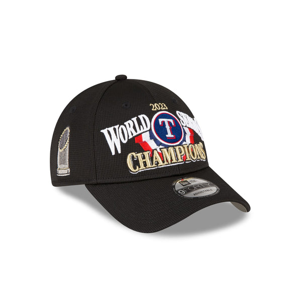 Texas Rangers World Series Champs 2023 Black 9FORTY Snapback Hat