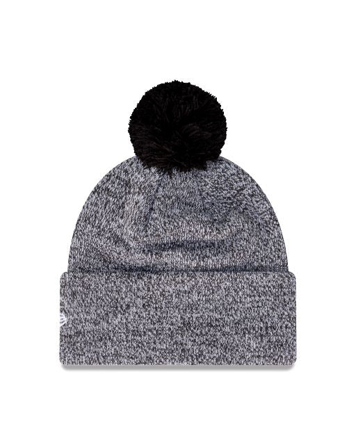 Las Vegas Raiders Black and White Marle Cuff Beanie with Pom Hat New Era Cap Australia