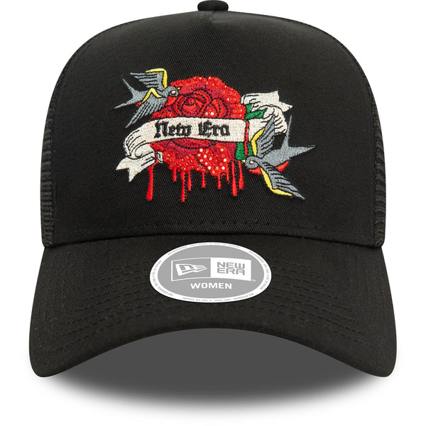 New Era Branded Womens Black 9FORTY A-Frame Trucker