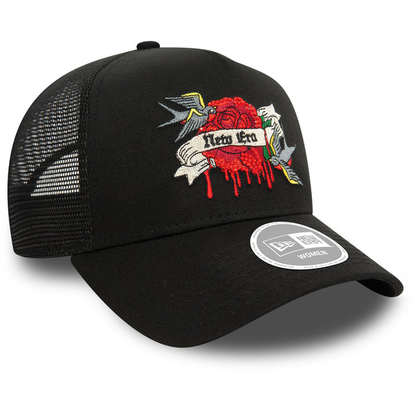 New Era Branded Womens Black 9FORTY A-Frame Trucker