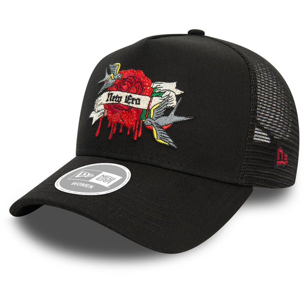 New Era Branded Womens Black 9FORTY A-Frame Trucker