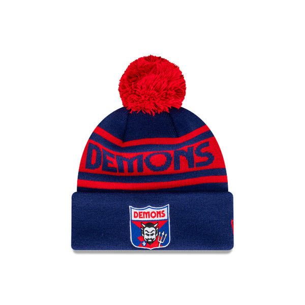 Melbourne Demons Retro Logo Beanie with Pom