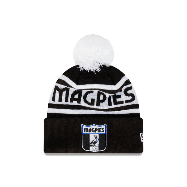 Collingwood Magpies Retro Logo Beanie with Pom