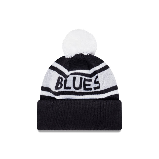 Carlton Blues Retro Logo Beanie with Pom Hat New Era Cap Australia