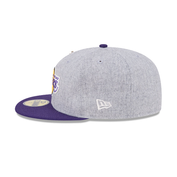 Los Angeles Lakers Heathered Grey 59FIFTY Day Fitted