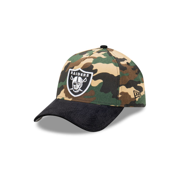Las Vegas Raiders Camo Cord 9FORTY A-Frame Snapback