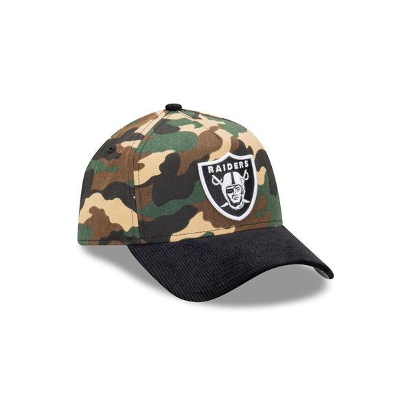 Las Vegas Raiders Camo Cord 9FORTY A-Frame Snapback
