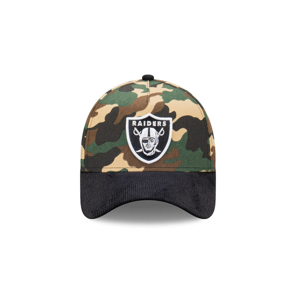 Las Vegas Raiders Camo Cord 9FORTY A-Frame Snapback