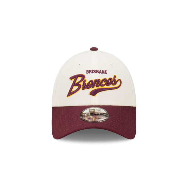 Brisbane Broncos NRL Supporter Two-Tone Script 9FORTY Snapback