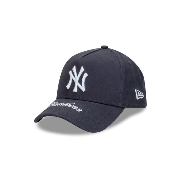 New York Yankees Team Visor Wordmark 9FORTY A Frame Snapback New Era Cap Australia