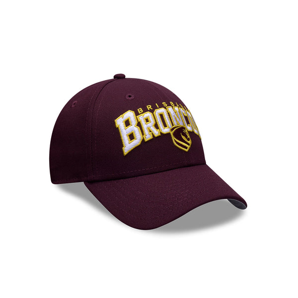 Brisbane Broncos NRL Supporter Logo Arch Kids 9FORTY Cloth Strap