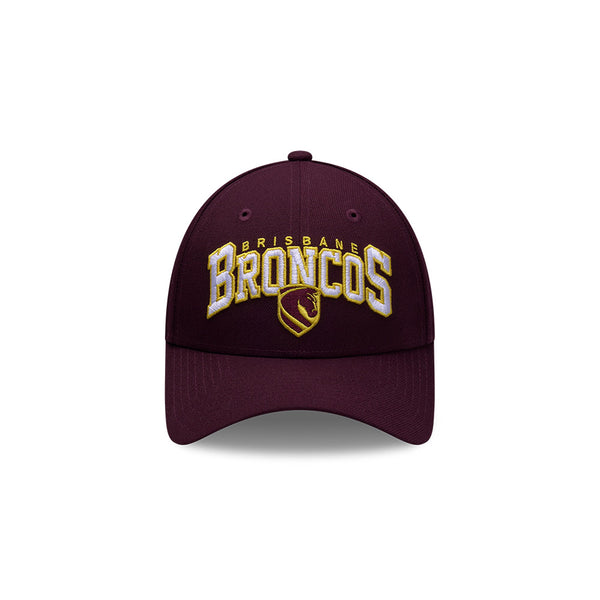 Brisbane Broncos NRL Supporter Logo Arch Kids 9FORTY Cloth Strap