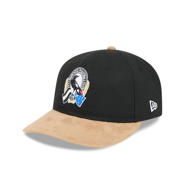 Collingwood Magpies AFL Supporter Contrast Suede 9FIFTY Retro Crown