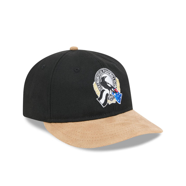 Collingwood Magpies AFL Supporter Contrast Suede 9FIFTY Retro Crown