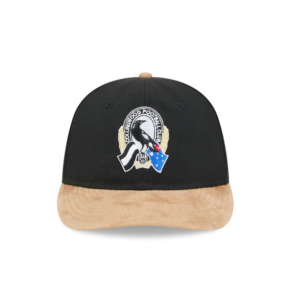 Collingwood Magpies AFL Supporter Contrast Suede 9FIFTY Retro Crown