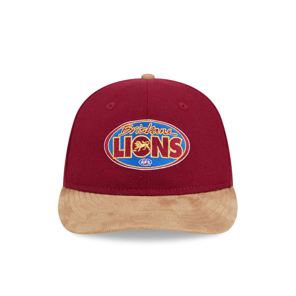 Brisbane Lions AFL Supporter Contrast Suede 9FIFTY Retro Crown
