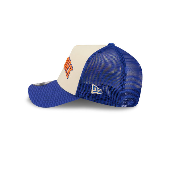New York Knicks NBA City Edition '25 9FORTY A-Frame Trucker