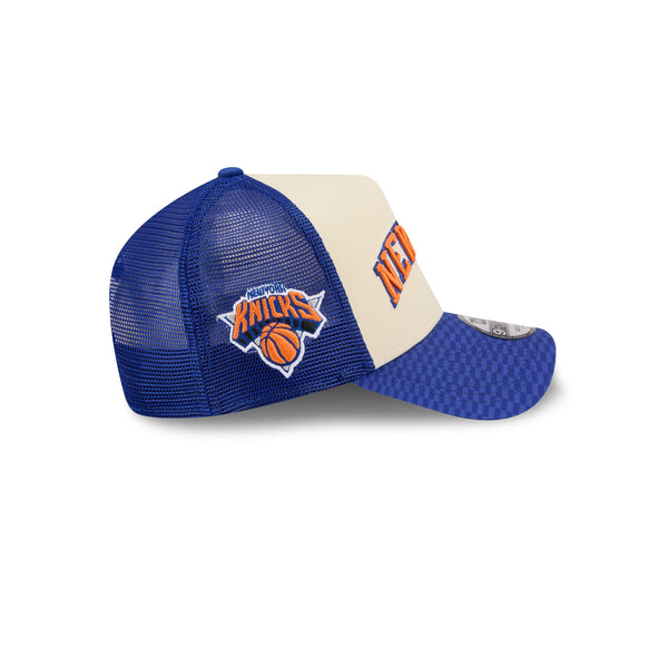 New York Knicks NBA City Edition '25 9FORTY A-Frame Trucker