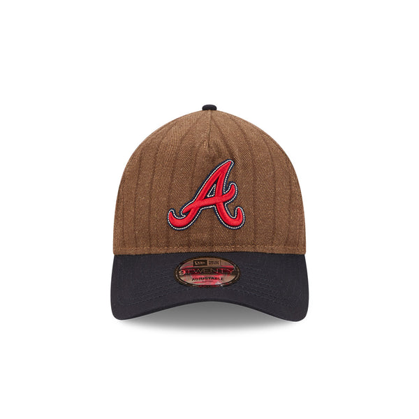 Atlanta Braves Three Looms Wool Pinstripe 9TWENTY A-Frame™ Adjustable