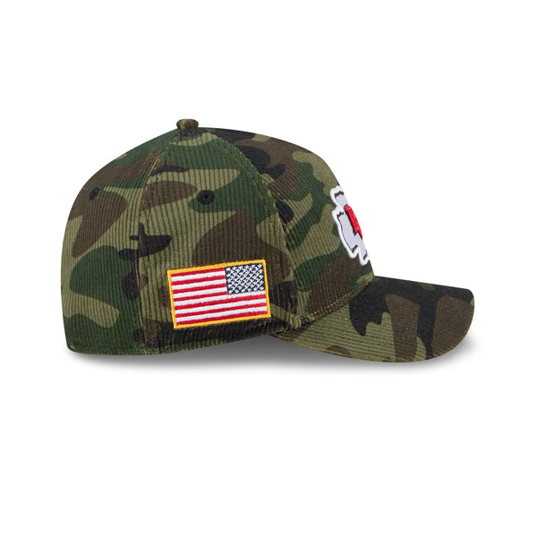 Kansas City Chiefs Salute to Service '25 9FORTY A-Frame M-Crown Snapback