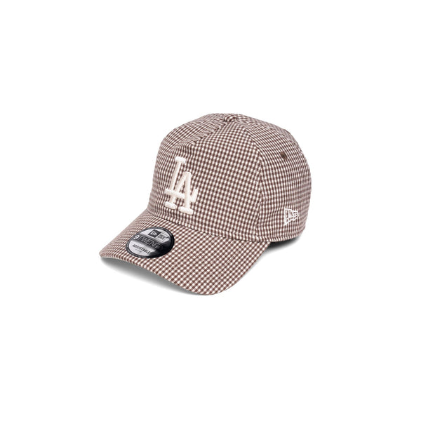 Los Angeles Dodgers Reserve Brown Check 9TWENTY A-Frame Cloth Strap