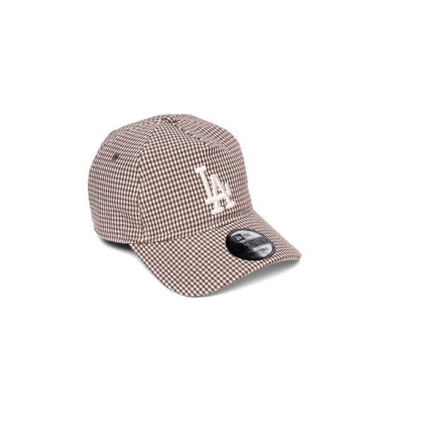 Los Angeles Dodgers Reserve Brown Check 9TWENTY A-Frame Cloth Strap