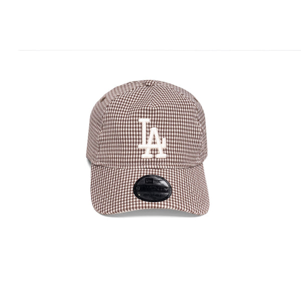 Los Angeles Dodgers Reserve Brown Check 9TWENTY A-Frame Cloth Strap