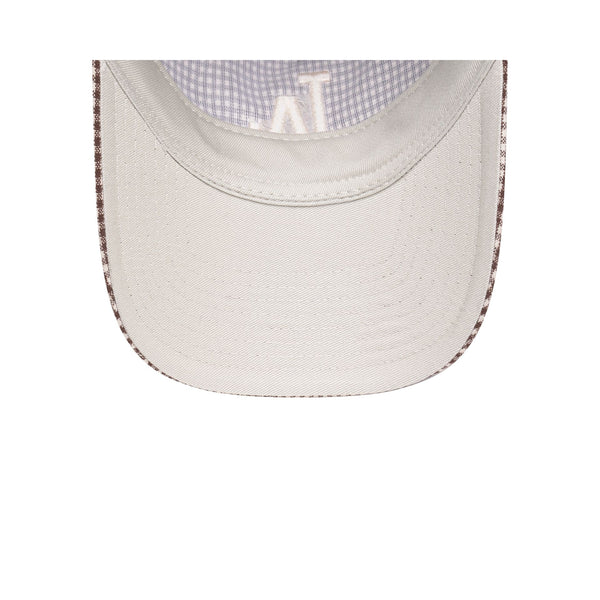 Los Angeles Dodgers Reserve Brown Check 9TWENTY A-Frame Cloth Strap