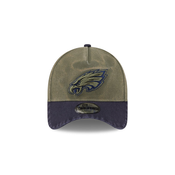 Philadelphia Eagles Washed Olive Navy 9FORTY A-Frame Snapback