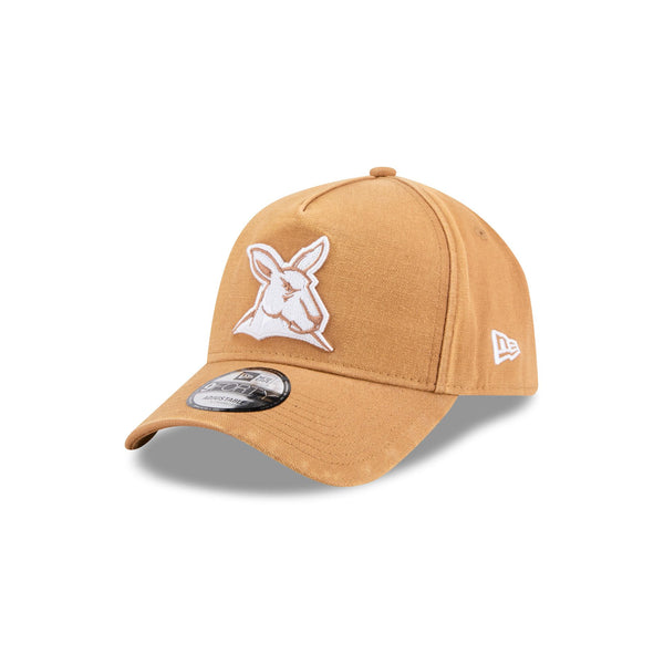 North Melbourne Kangaroos Bronze Canvas 9FORTY A-Frame Snapback