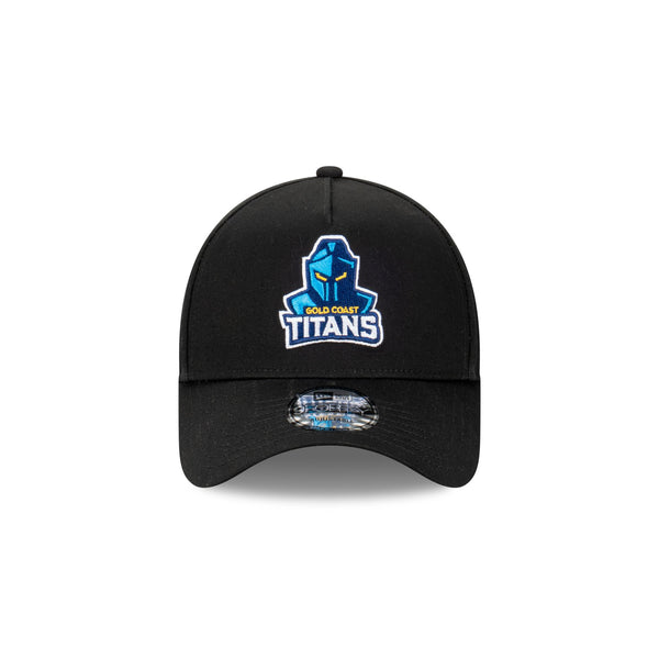 Gold Coast Titans Black with Official Team Colours Logo 9FORTY A-Frame Snapback