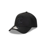 Carlton Blues AFL Essentials Black on Black 9FORTY A-Frame Snapback