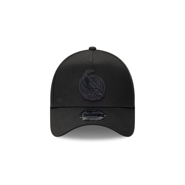 Collingwood Magpies AFL Essentials Black on Black 9FORTY A-Frame Snapback