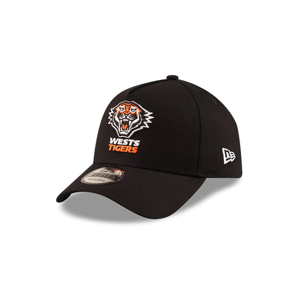Wests Tigers Official Team Colours Logo Black 9FORTY A-Frame