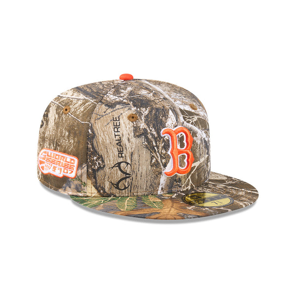 Boston Red Sox RealTree Signal Orange 59FIFTY Fitted