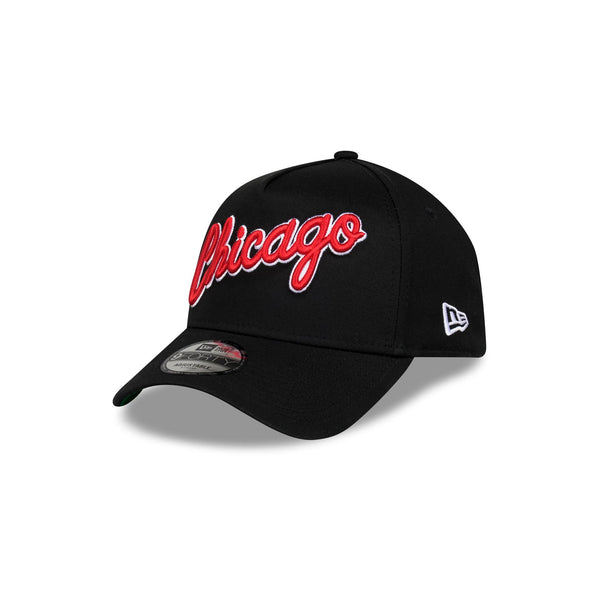 Chicago Bulls Hardwood Classics Black OTC 9FORTY A-Frame Snapback - 3QL