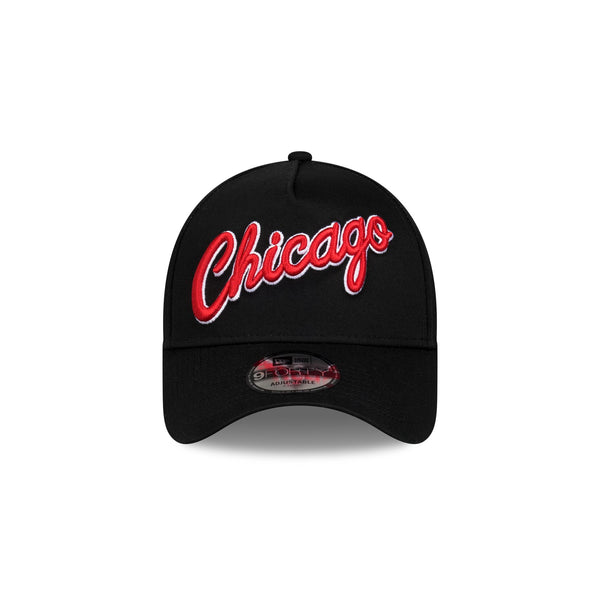 Chicago Bulls Hardwood Classics Black OTC 9FORTY A-Frame Snapback - F