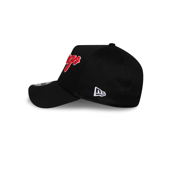 Chicago Bulls Hardwood Classics Black OTC 9FORTY A-Frame Snapback - LSIDE