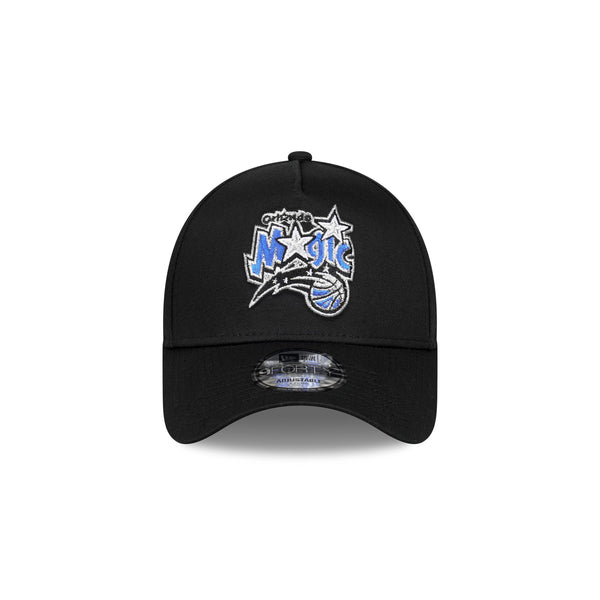 Orlando Magic Hardwood Classics Black OTC 9FORTY A-Frame Snapback - F
