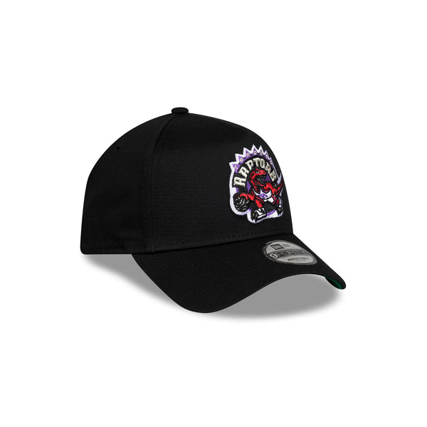 Toronto Raptors Hardwood Classics Black OTC 9FORTY A-Frame Snapback - 3QL