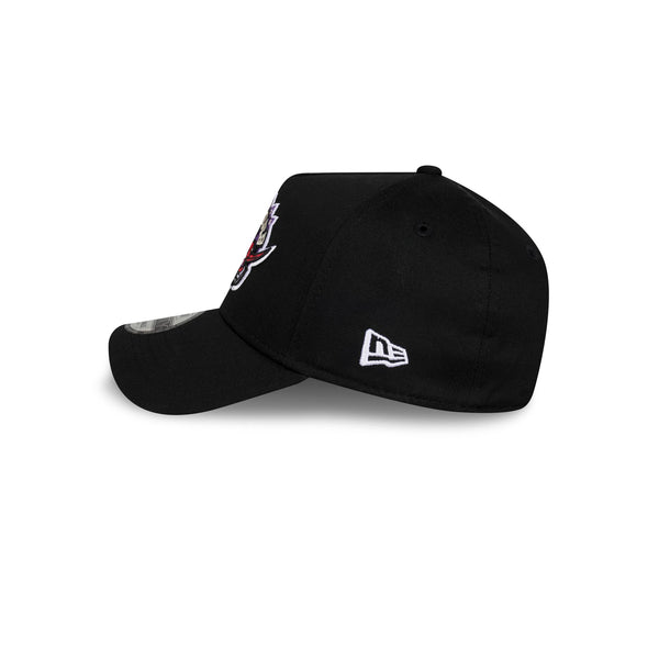 Toronto Raptors Hardwood Classics Black OTC 9FORTY A-Frame Snapback - LSIDE