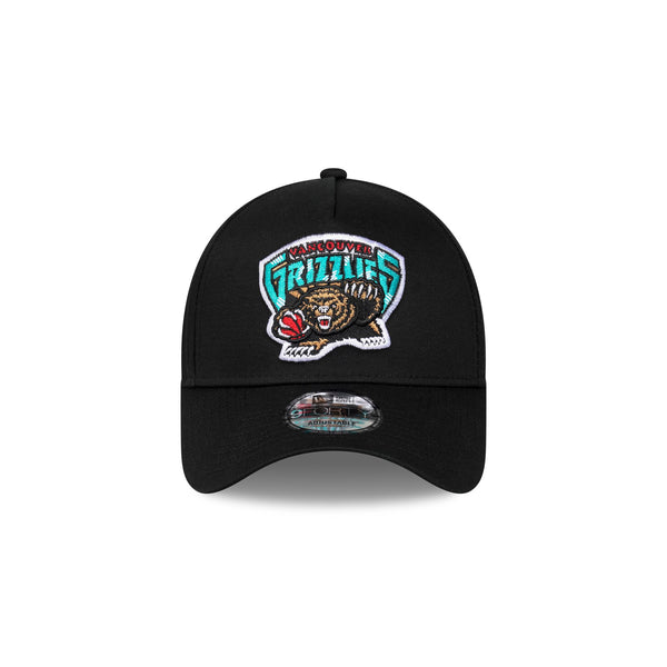Vancouver Grizzlies Hardwood Classics Black OTC 9FORTY A-Frame Snapback - F