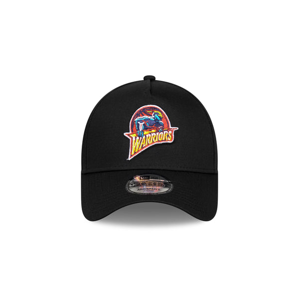 Golden State Warriors Hardwood Classics Black OTC 9FORTY A-Frame Snapback - F