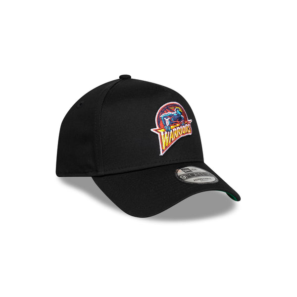 Golden State Warriors Hardwood Classics Black OTC 9FORTY A-Frame Snapback - 3QR