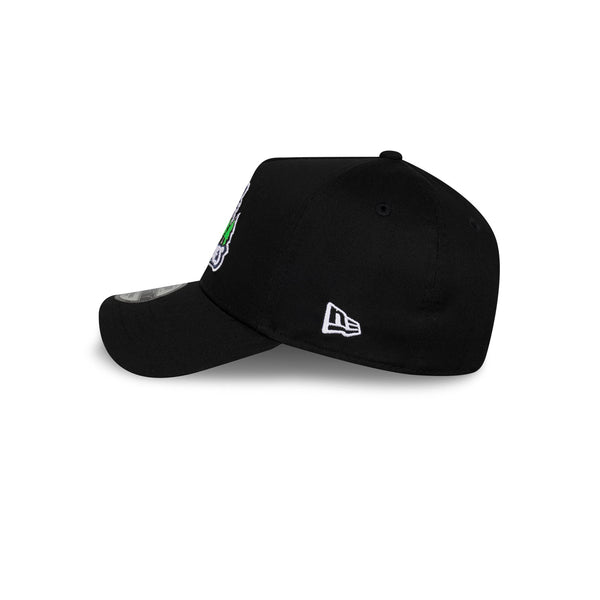Minnesota Timberwolves Hardwood Classics Black OTC 9FORTY A-Frame Snapback - LSIDE
