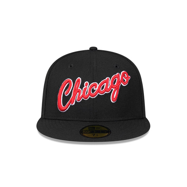 Chicago Bulls Hardwood Classics Black OTC 59FIFTY Fitted - F