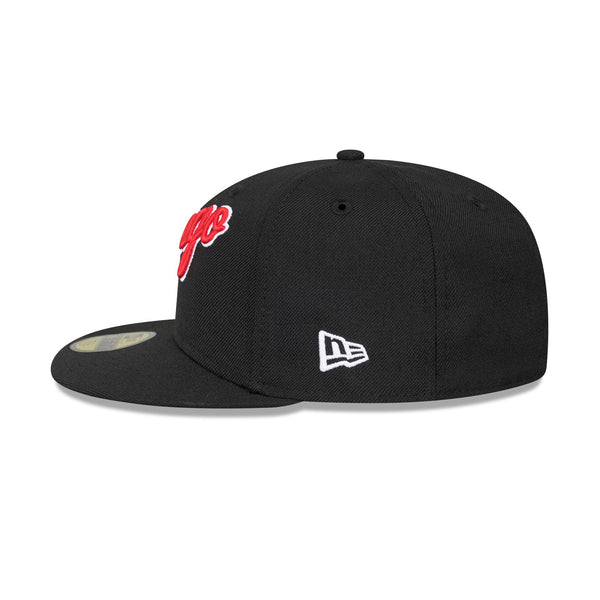 Chicago Bulls Hardwood Classics Black OTC 59FIFTY Fitted - LSIDE